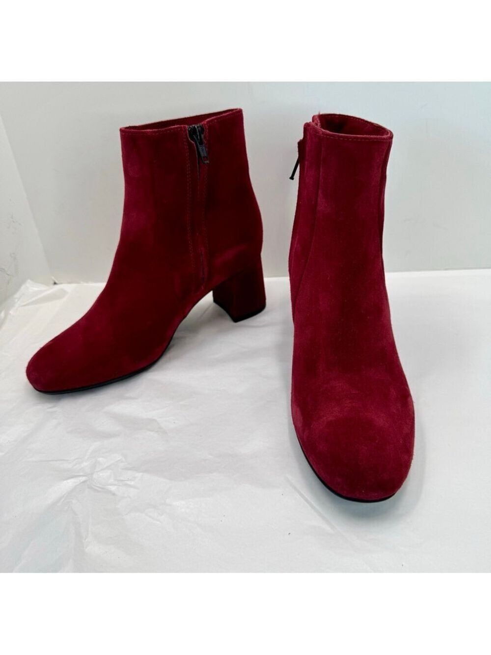NWOB New! La Canadienne Jojo Waterproof Boot Red Suede Women's 6.5 MSRP $495